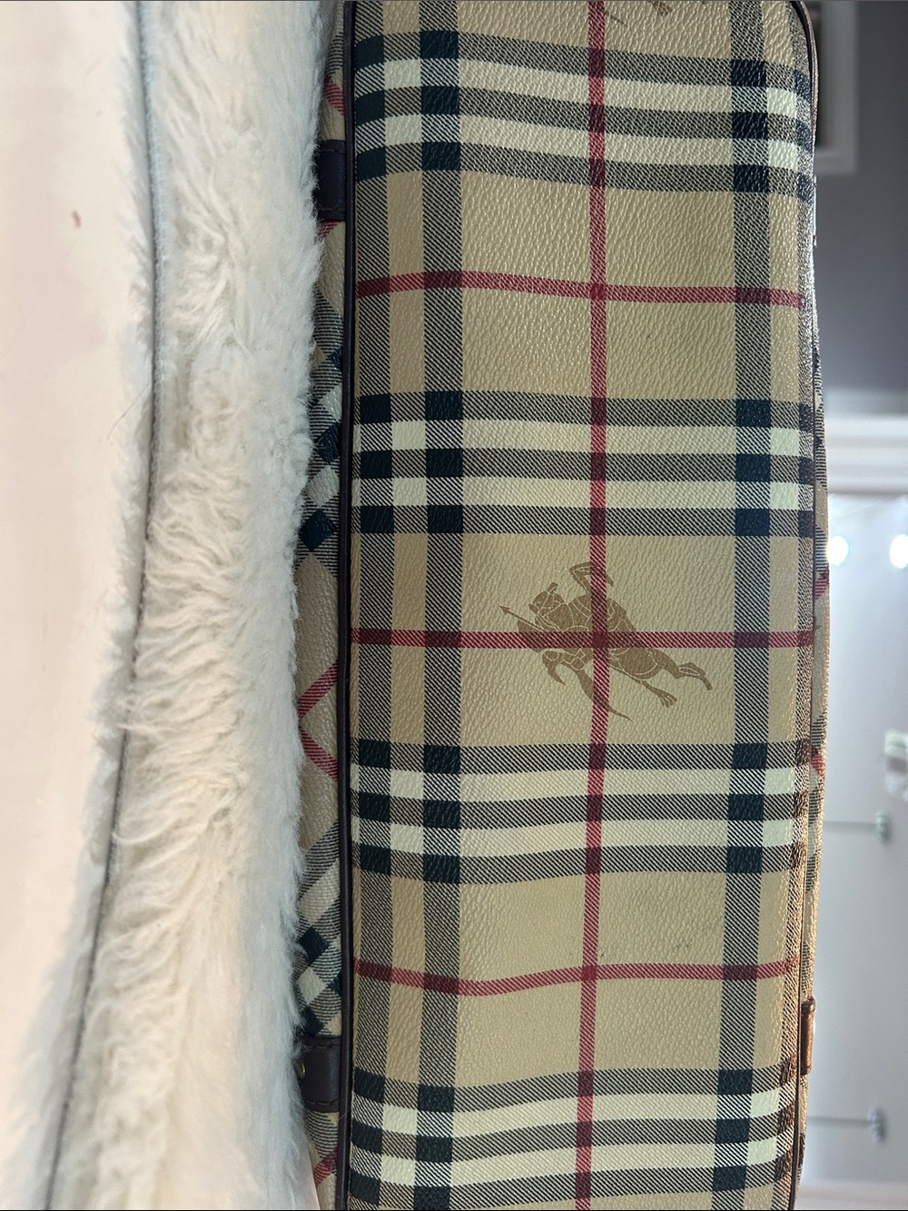 Burberry Tote Bag with Brown Trim - Picture 5 of 16